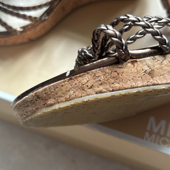 Michael Kors Palm Beach Wedge Sandal Bronze Size 8 - Picture 8 of 13